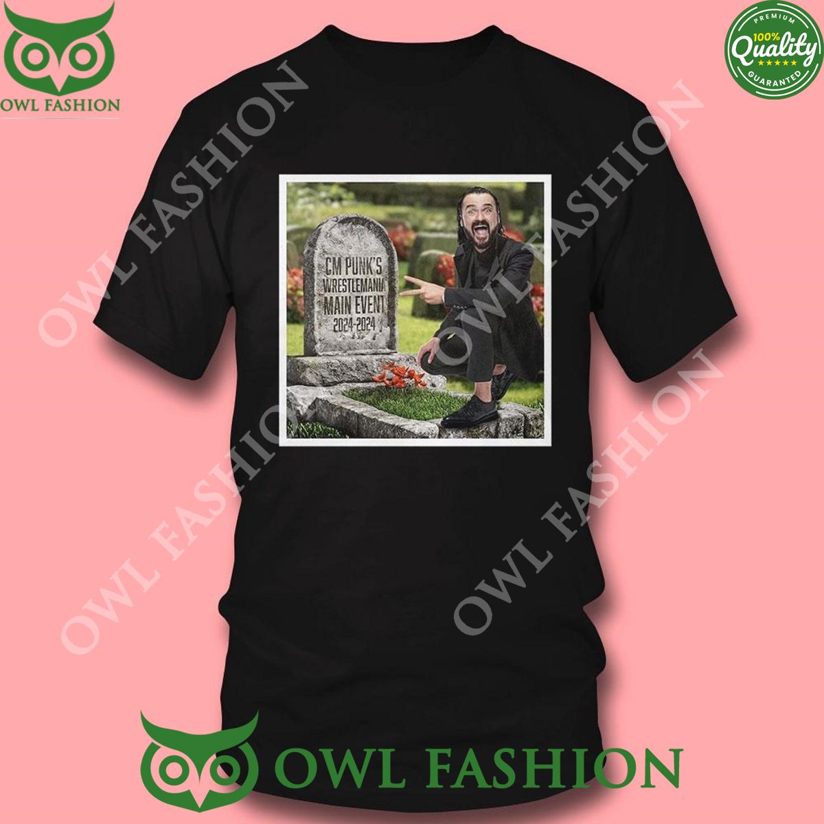 2024 Drew Mcintyre Peace Sign Pose Cm Punk’s Wrestlemania Main Event Shirt Hoodie