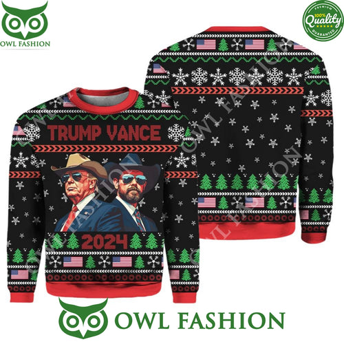 2024 Election Trump Vance Ugly Christmas Sweater