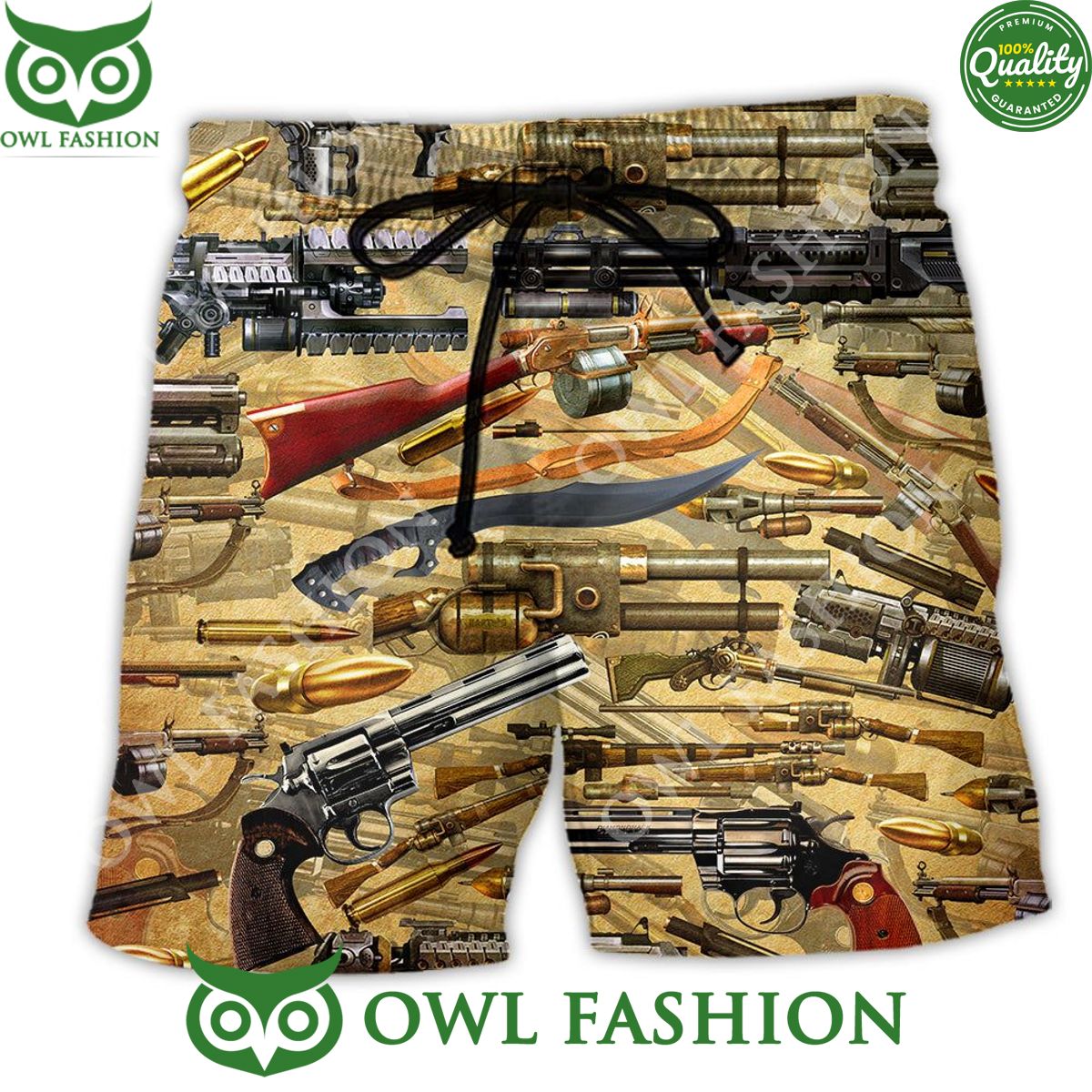 2024 Gun It’s About How To How To Hold It Trendy Aloha Hawaiian Shorts