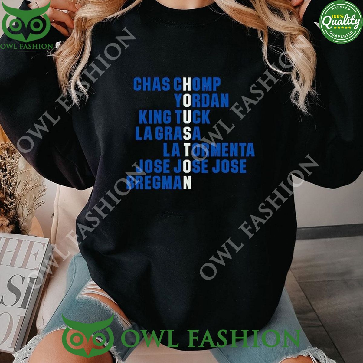 2024 Houston Astros Baseball Names Sweatshirt