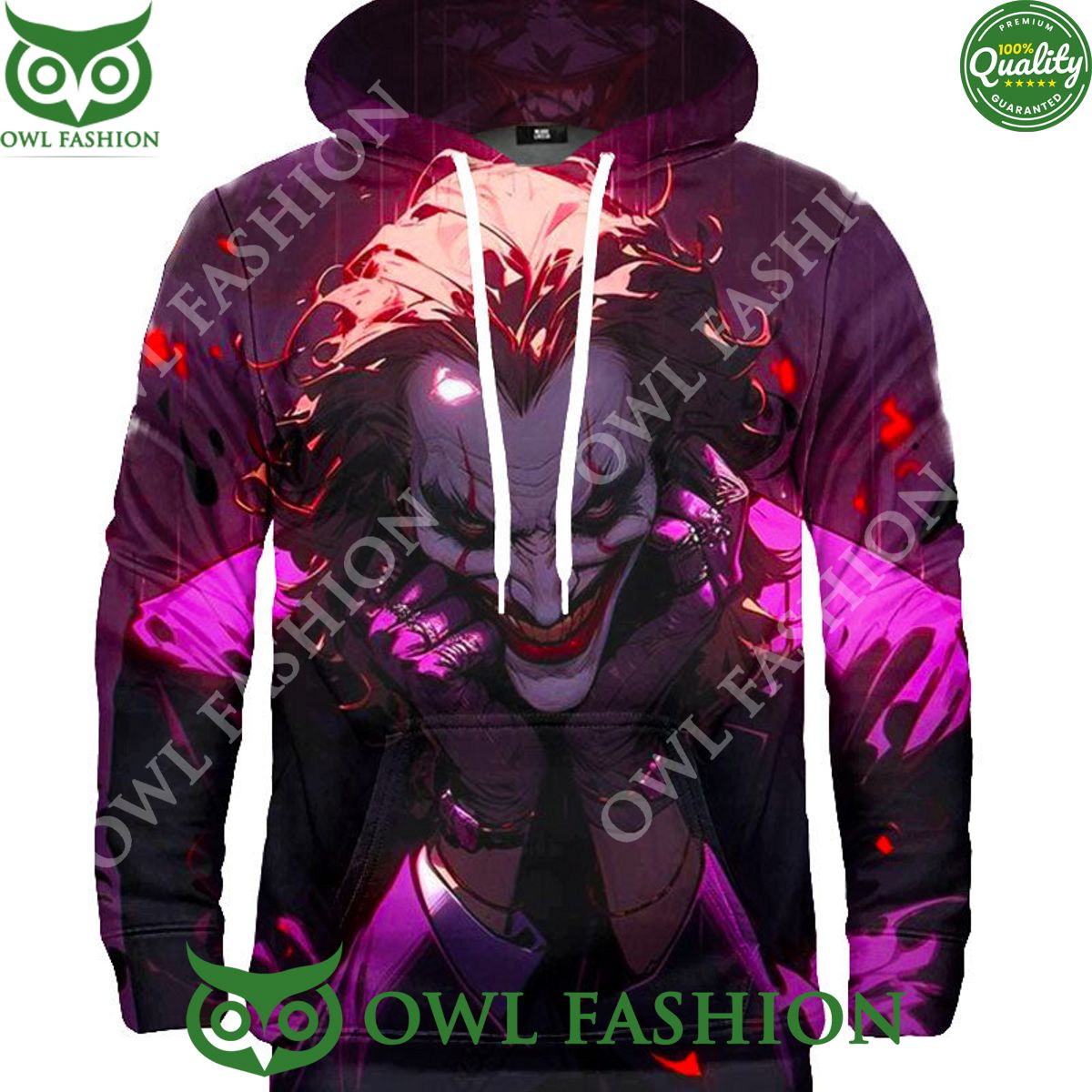 2024 Joker Horror Character Printed hoodie