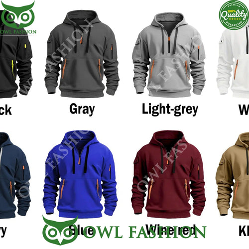 2024 Limited Calgari Hitmen WHL Hockey Game Half zipper hoodie