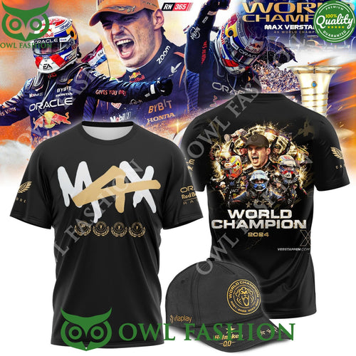 2024 Max verstappen champions World 4 times F1 racing t Shirt