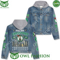 2024 NBA Champions Boston Celtics Logo Denim Jacket