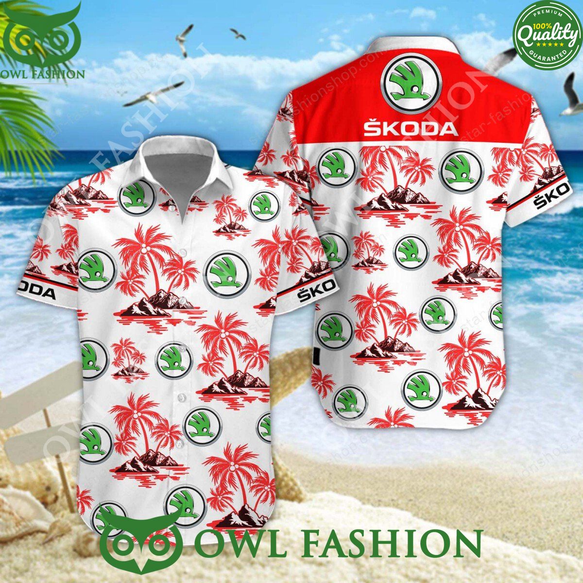 2024 Skoda Auto Custom Color Hawaiian Shirt Short