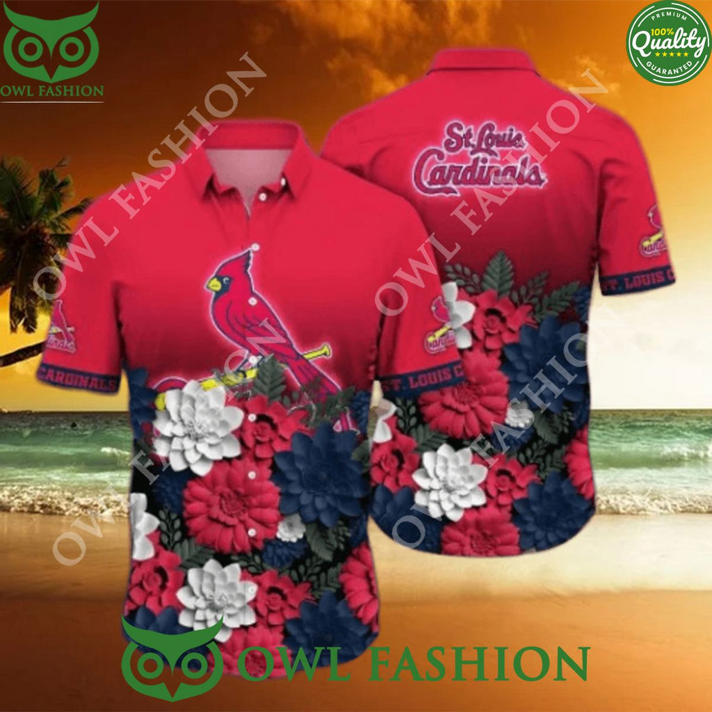 2024 St. Louis Cardinals MLB Flower Floral Red Hawaii Shirt