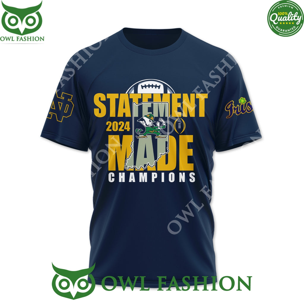 2024 Statement Made Champions Player Names 3D t Shirt