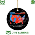 2024 Trump Won Us Presidential Election Results Electoral College Map Ornament