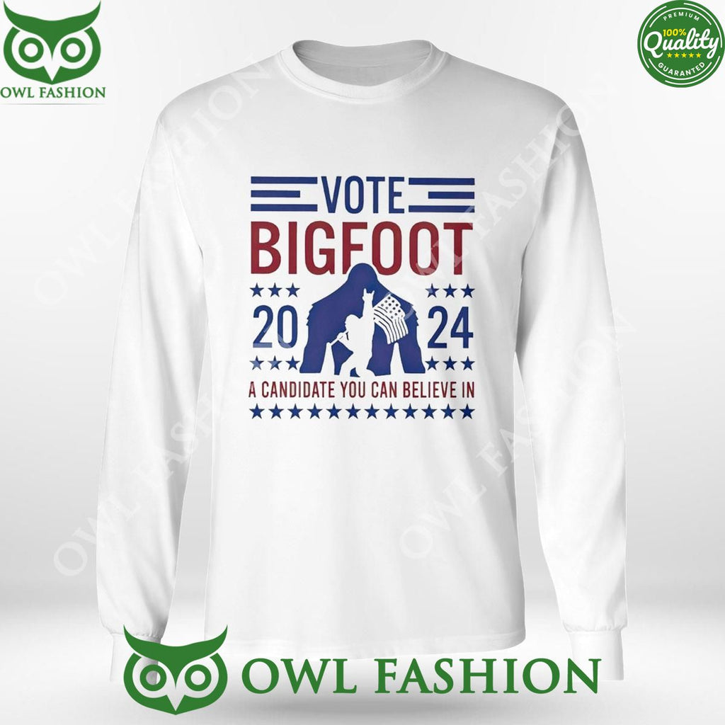 2024 Vote Bigfoot A Candidate You Can Believe In Usa Flag T-shirt