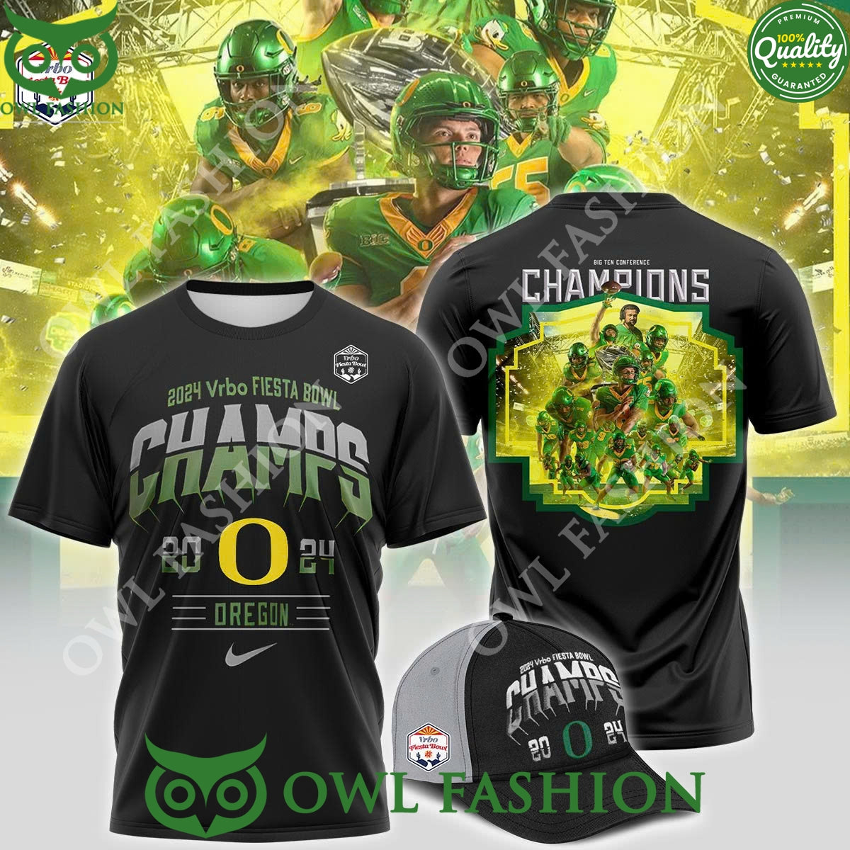 2024 Vrbo Fiesta Bowl Champs 2024 Oregon championship t shirt