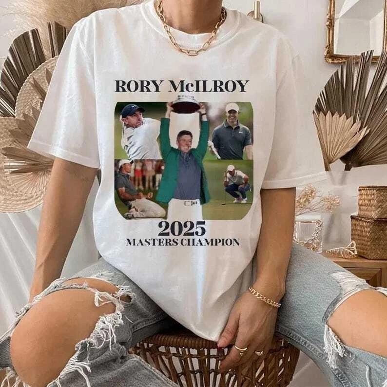 2025 Masters Champion Rory McIlroy Shirt, Champion Grand Slam 2025 Rory McIlroy Hoodie, Sweatshirt | RetroVerseTees.com