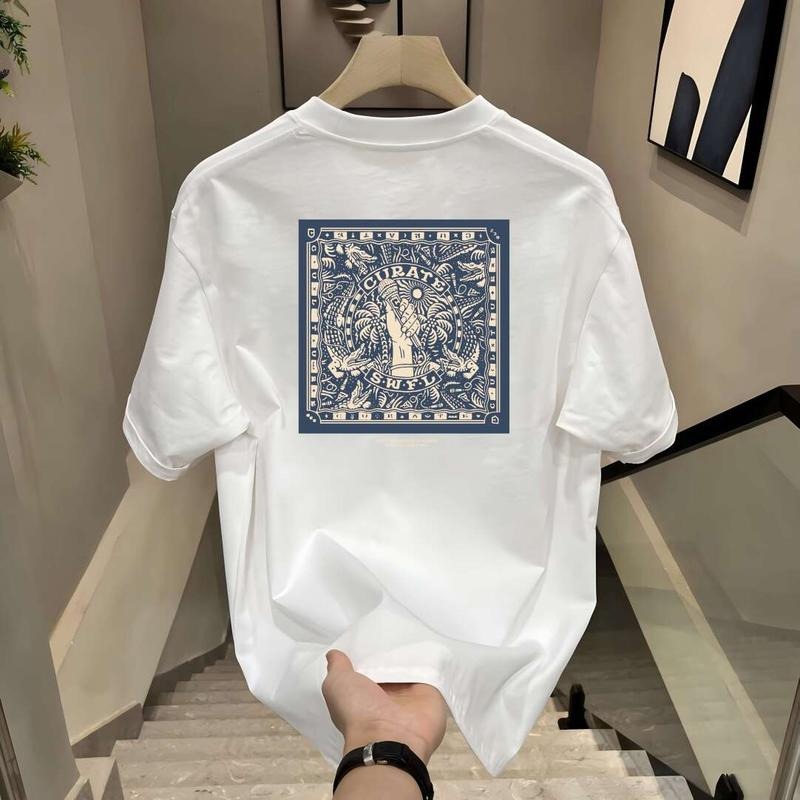 2025 Men's Short Sleeve T-Shirt Summer Cotton Tee American Style Versatile Top T Hoodie, Sweatshirt | RetroVerseTees.com