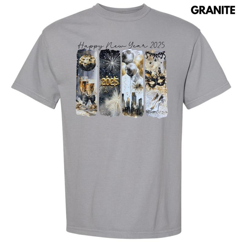 2025 New Year Scenes Comfort Colors T-Shirt Hoodie, Sweatshirt | RetroVerseTees.com