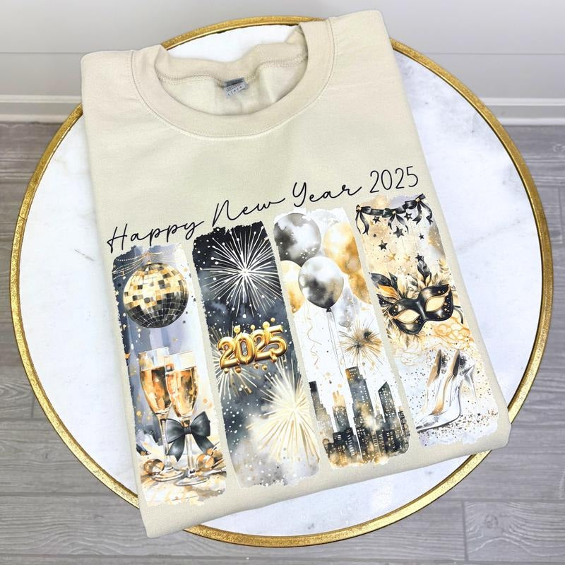 2025 New Year Scenes Sweatshirt T-Shirts, Hoodie | RetroVerseTees.com