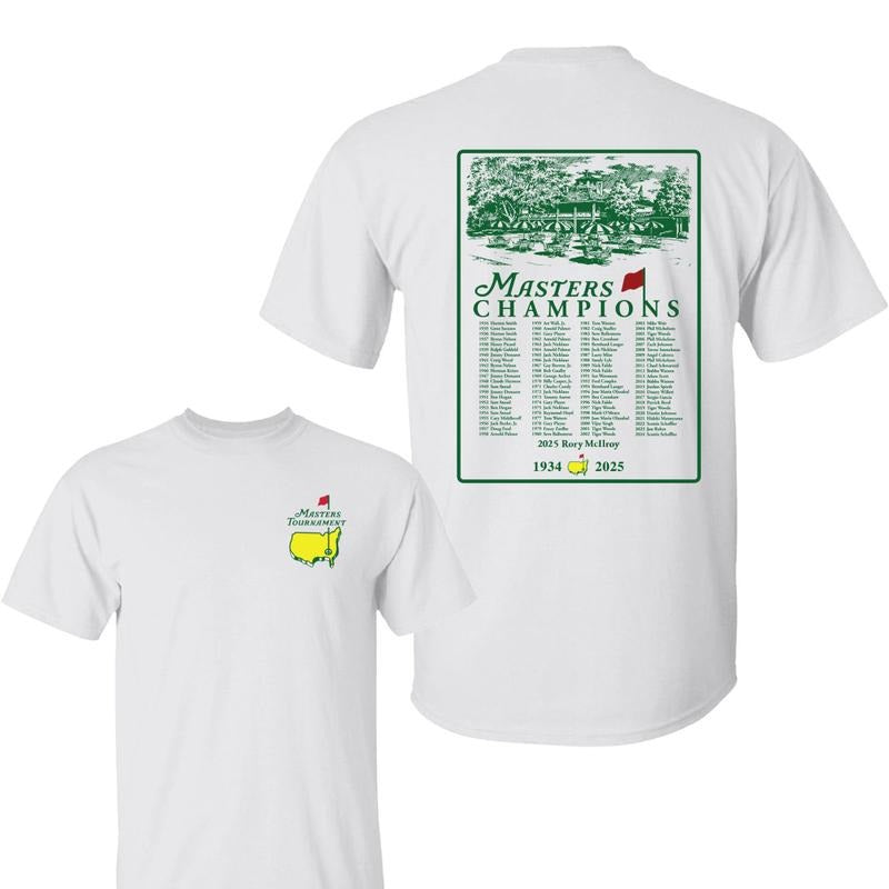 2025 Rry Mclroy Master Augusta National Champs Tshirt, Master Tournament Augusta National Golf Clubs 2025 Shirt, The...