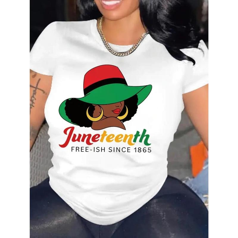 2025 Spring Juneteenth - TNF Portrait - Gunpla brand - Text Printed - Breathable Plus - Size Women'WB shield Round - Neck...