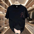 2025 Summer Casual National Trend Cat Background Print Loose Versatile Unisex Crew Neck Short Sleeve T-Shirt Light Spring...