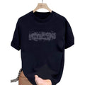 2025 Summer Short Sleeve T-Shirt Men's Inner Layer Base Shirt Hong Kong Style Men's Pure Cotton Round Neck Top Hoodie,...