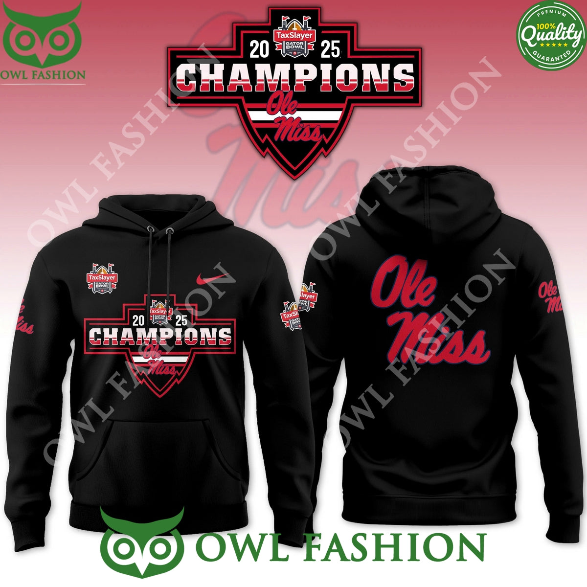 2025 GATOR BOWL GAMEDAY Champion Ole Miss Limited hoodie