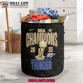 2025 NBA Champions Oklahoma City Thunder Laundry Basket