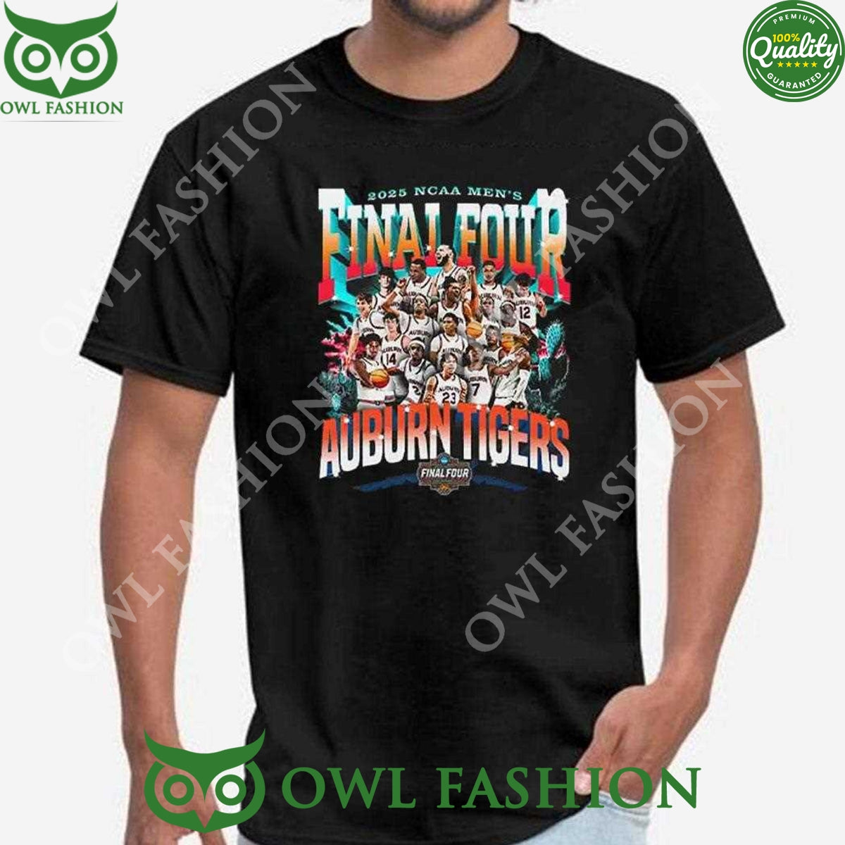 2025 NCAA Men’s Final Tour Auburn Tigers Black t Shirt