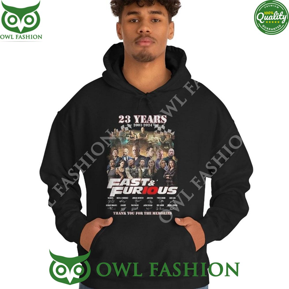 23 Years 2001-2024 Fast Furious Memories Hoodie Shirt