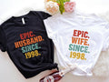 25th Anniversary Husband Shirt, 25th Wedding Anniversary Wife Tee, Wedding Anniversary Gift Tee, Matching Couple T-Shirt,...