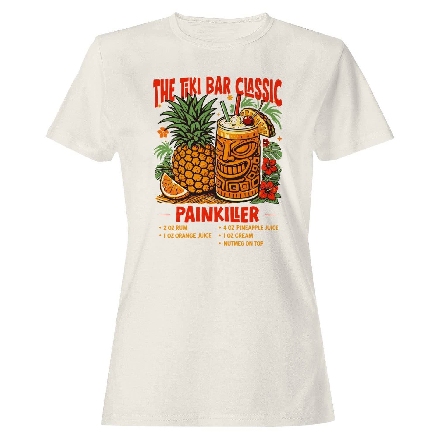Tiki Bar Painkiller Recipe Women's T-Shirt