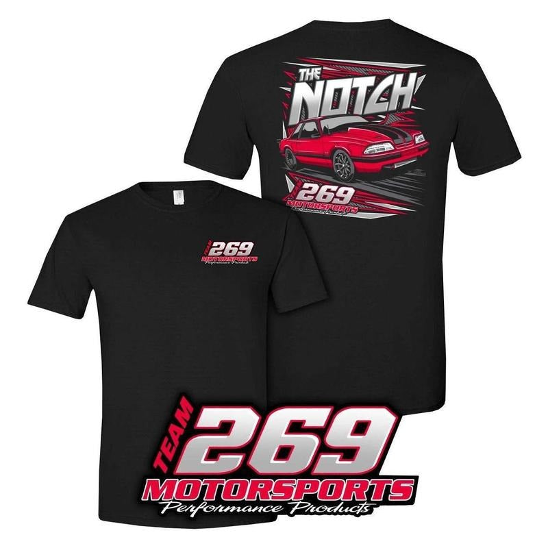 269 Motorsports The Notch T-shirt, Menswear Car Parts Short Sleeve Hoodie, Sweatshirt | RetroVerseTees.com