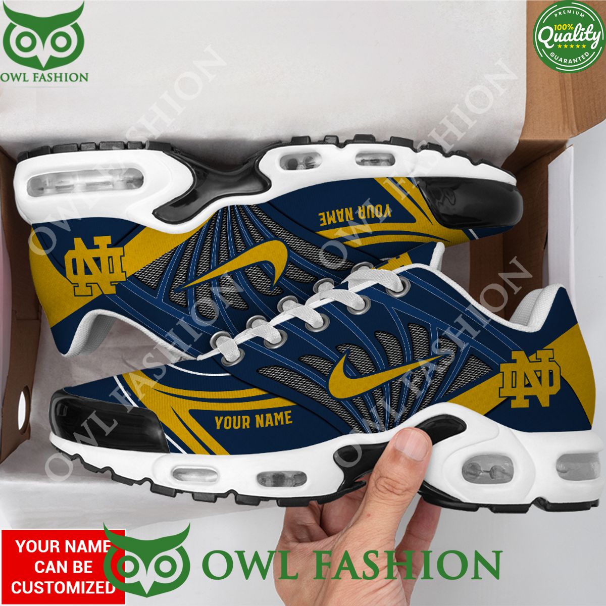 Personalized Notre Dame Fighting Irish Football Air Max Shoes
