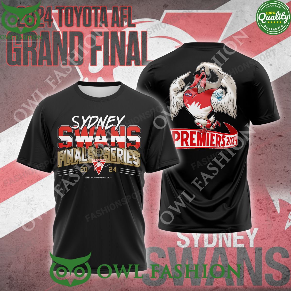 Sydney Swans AFL premiers champions Toyota 2024 Grand Final t shirt