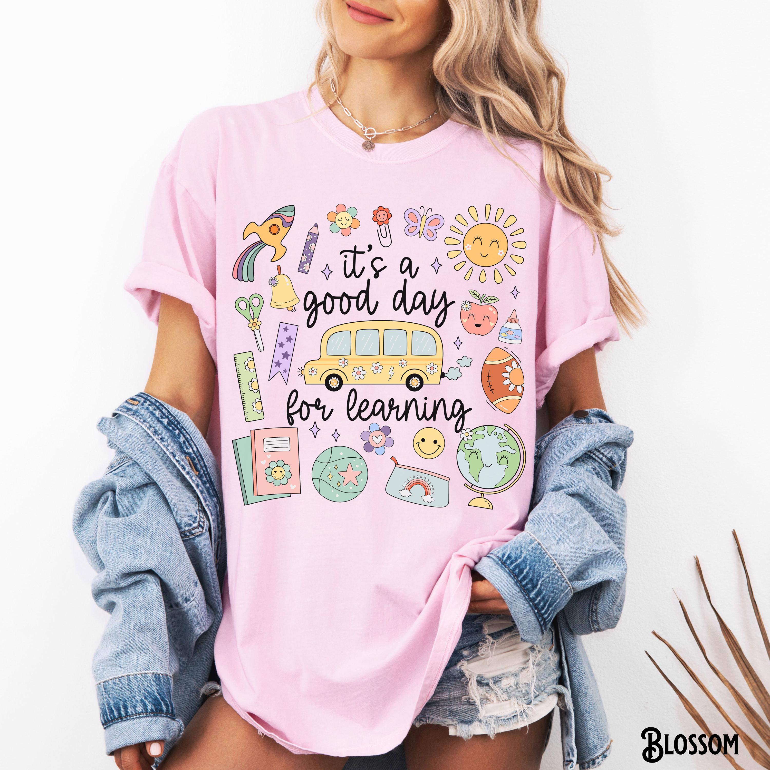 Teacher Teach Tee Comfort Colors Back School Supplies It'S Good Day Learning Doodle Teacher (4)