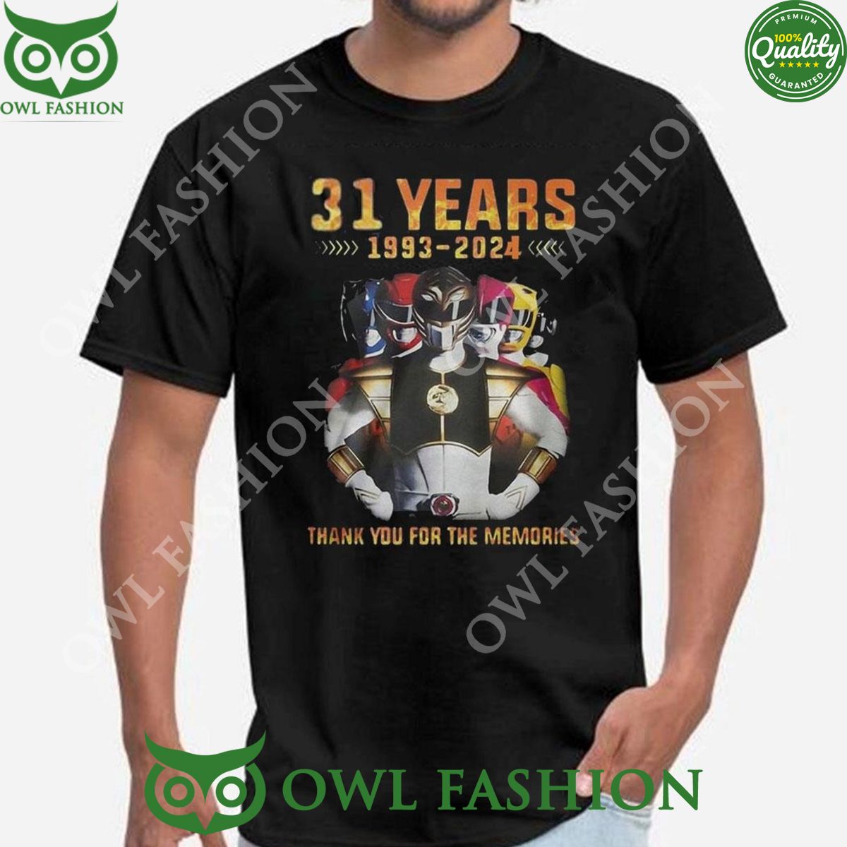 31 Years 1993-2024 Power Rangers Memories Hoodie Shirt