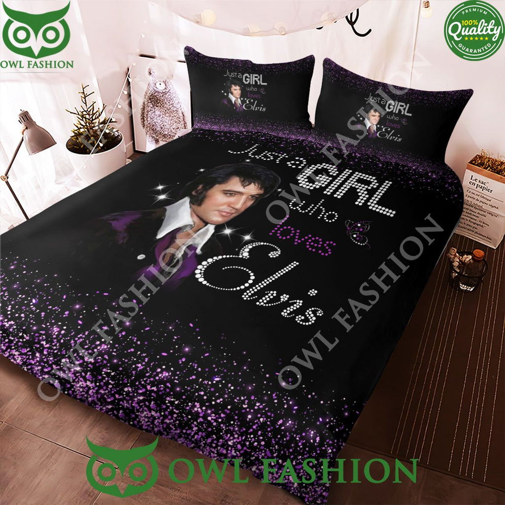 Elvis Presley Just A Girl Who Loves Night Stars Bedding set