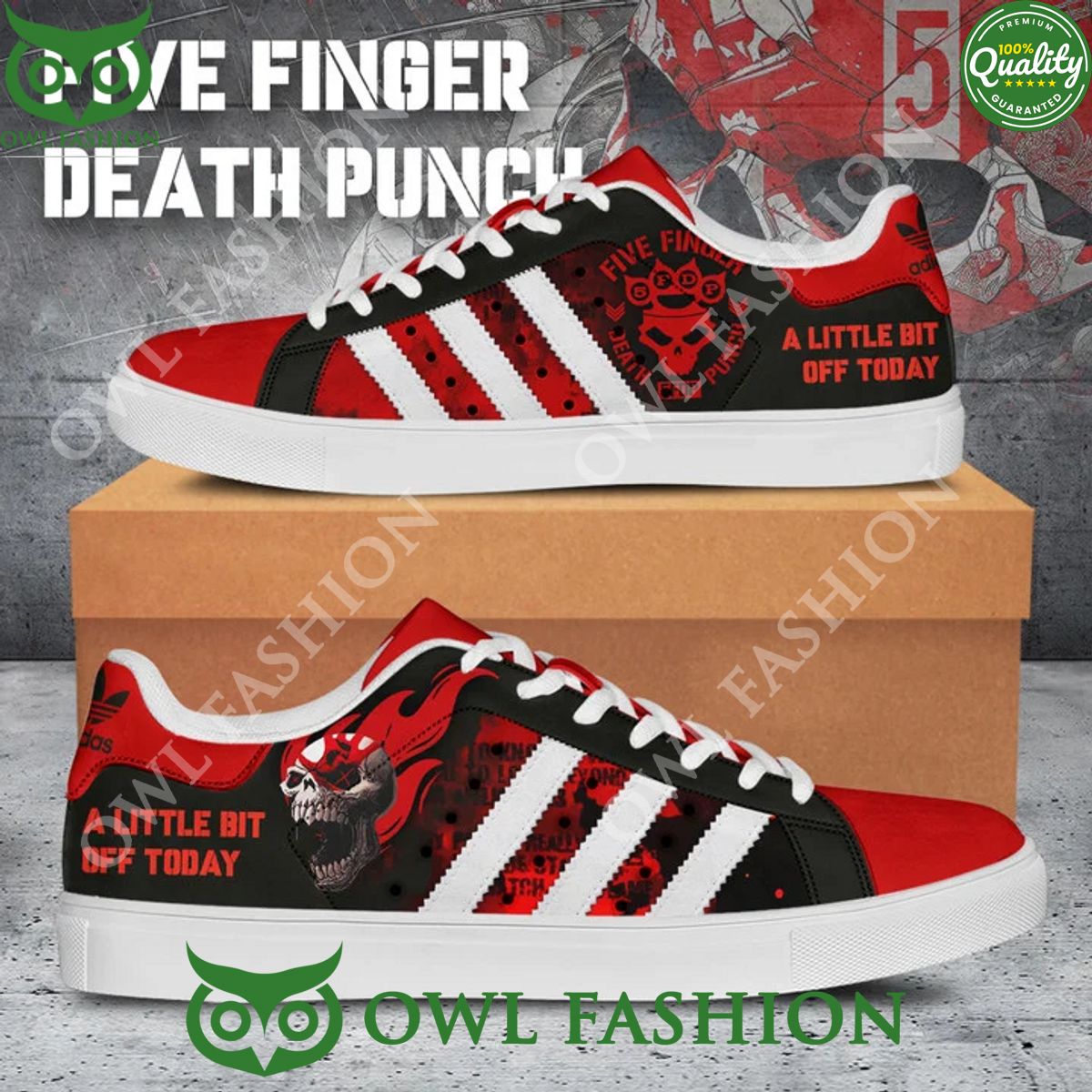 Five Finger Death Punch A little bit off today Skull rock stan smith shoes