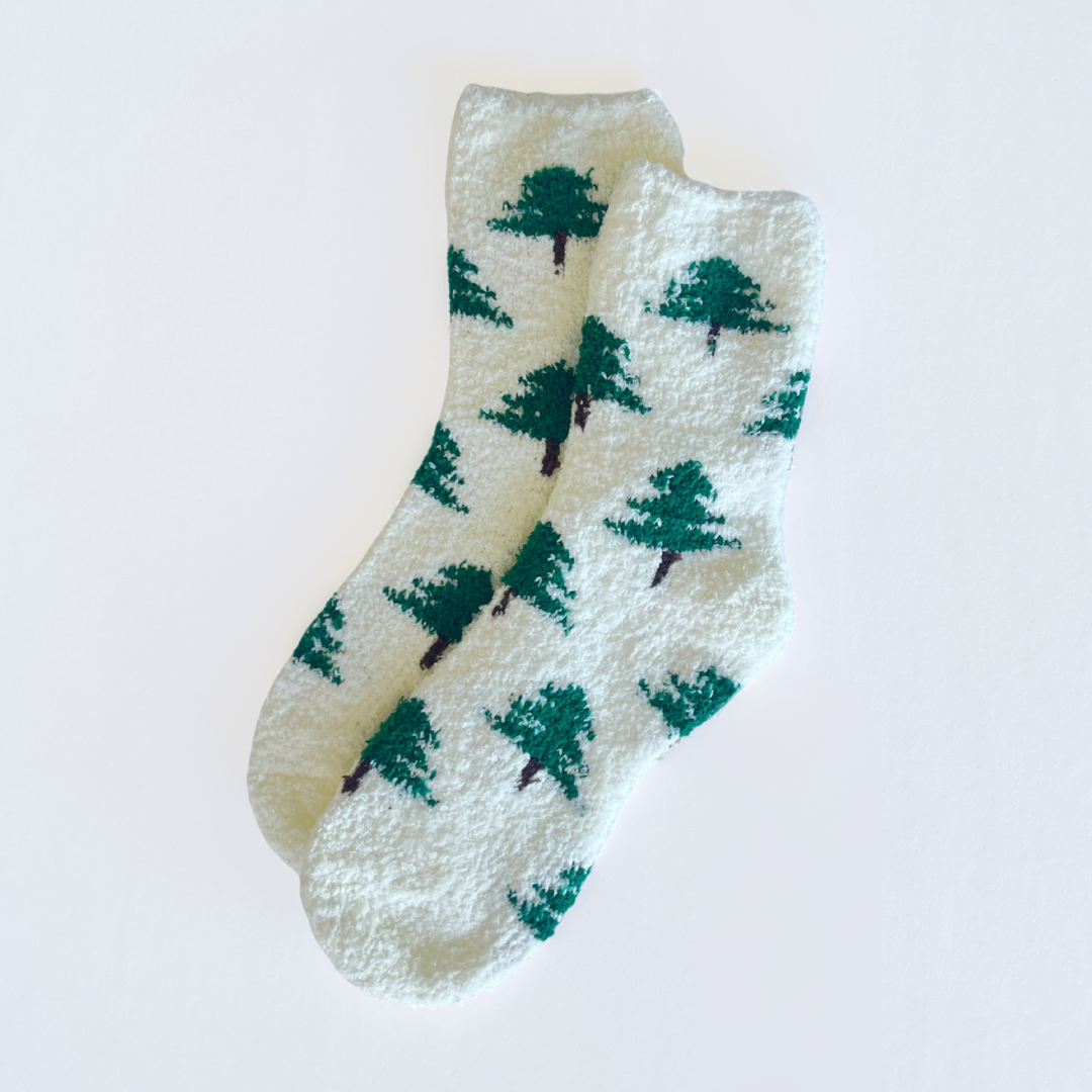 Winter Tree Fuzzy Socks T-Shirts, Hoodie, Sweatshirt | RetroVerseTees.com
