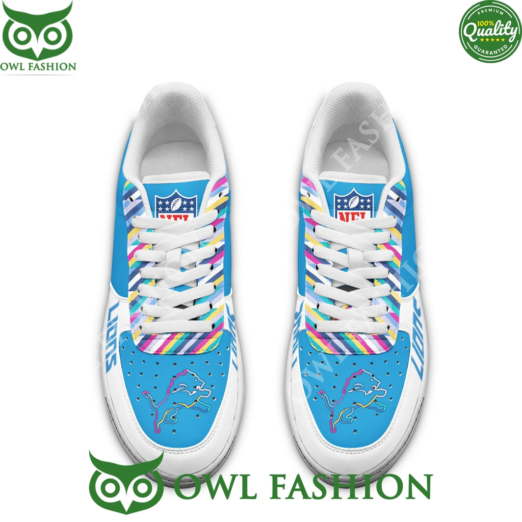 Detroit Lions Crucial Catch Intercept Cancer Air Force 1 Sneaker