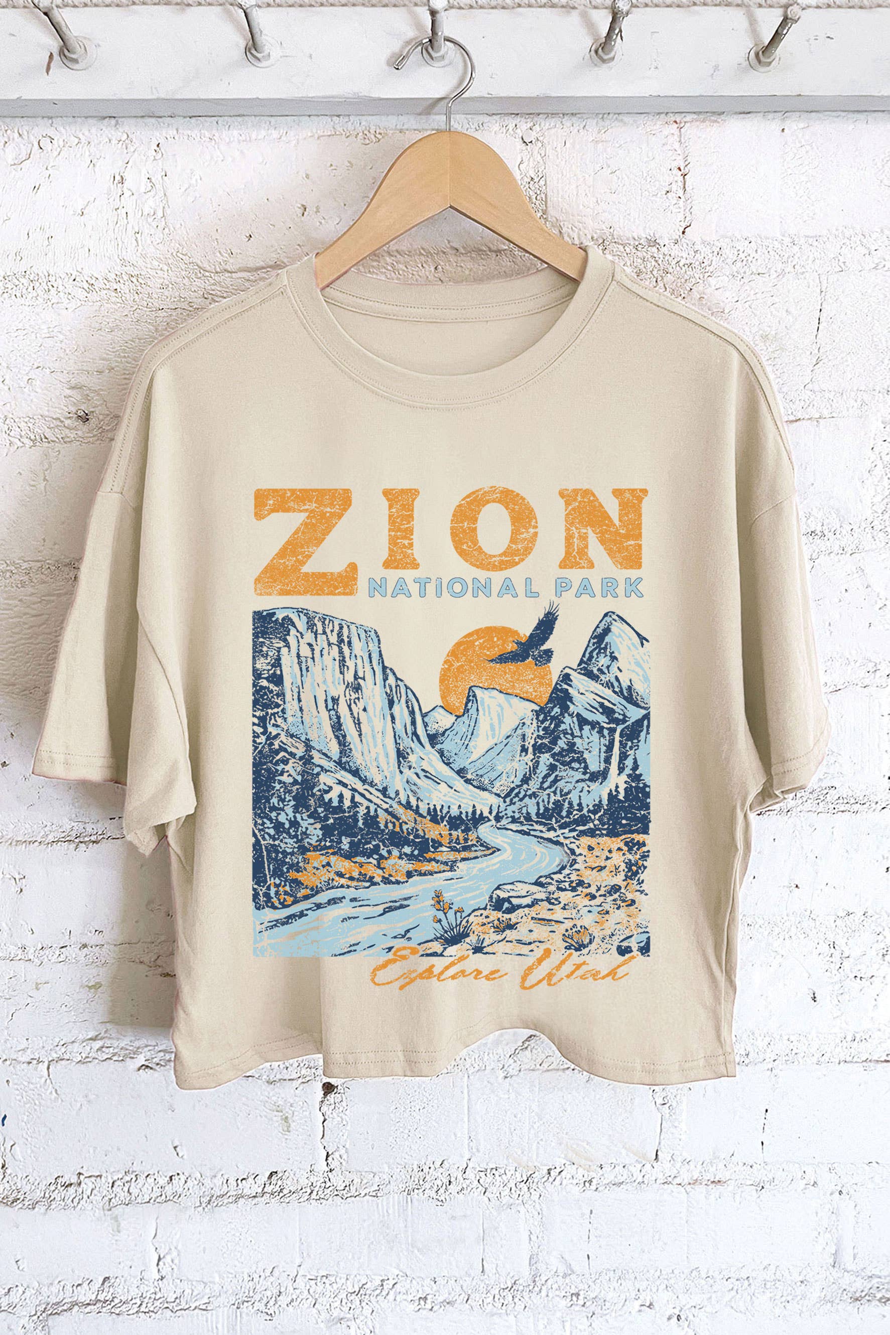 Zion National Park Utah Graphic Long Crop Top