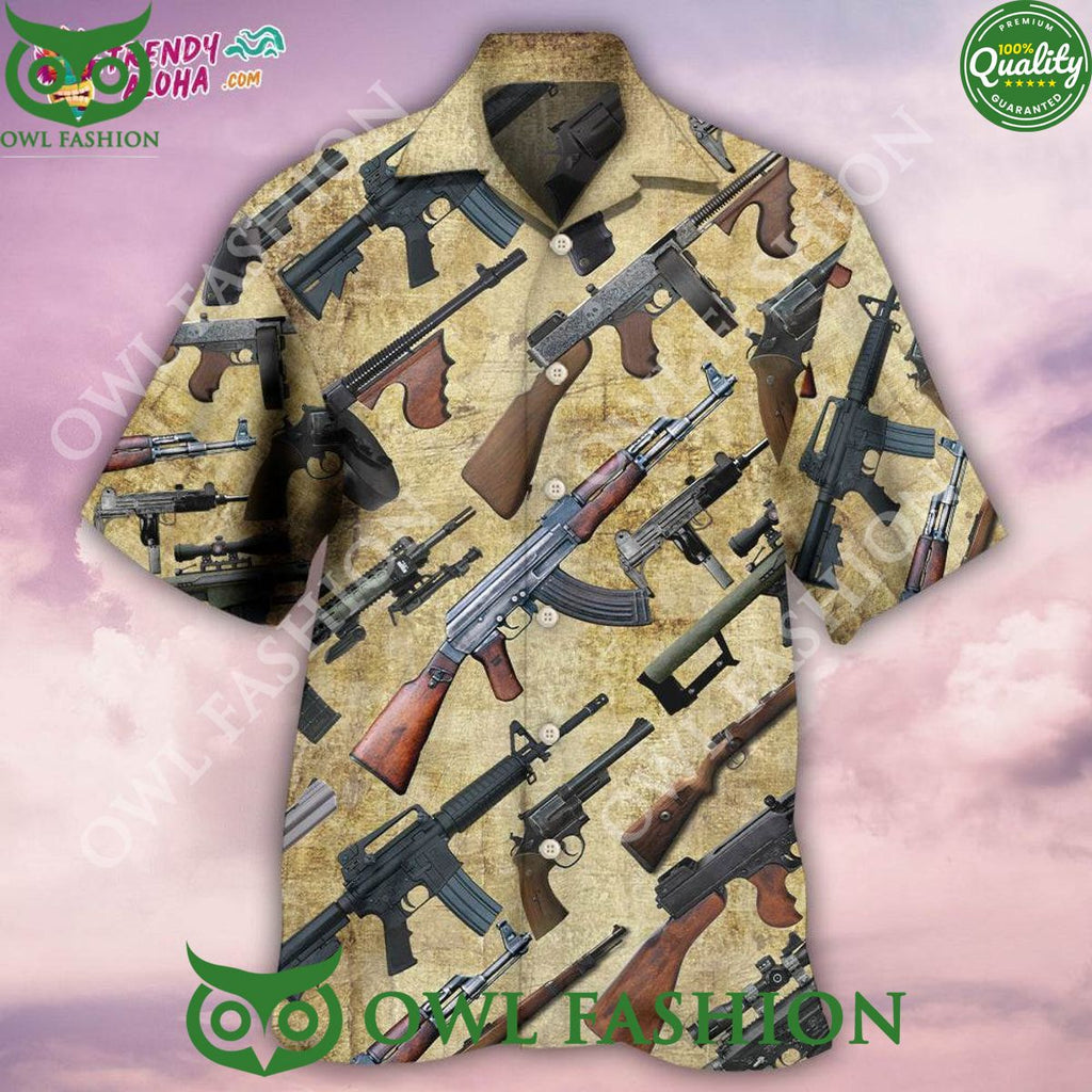 3D Gun It’S All About Guns Hawaiian Shirt