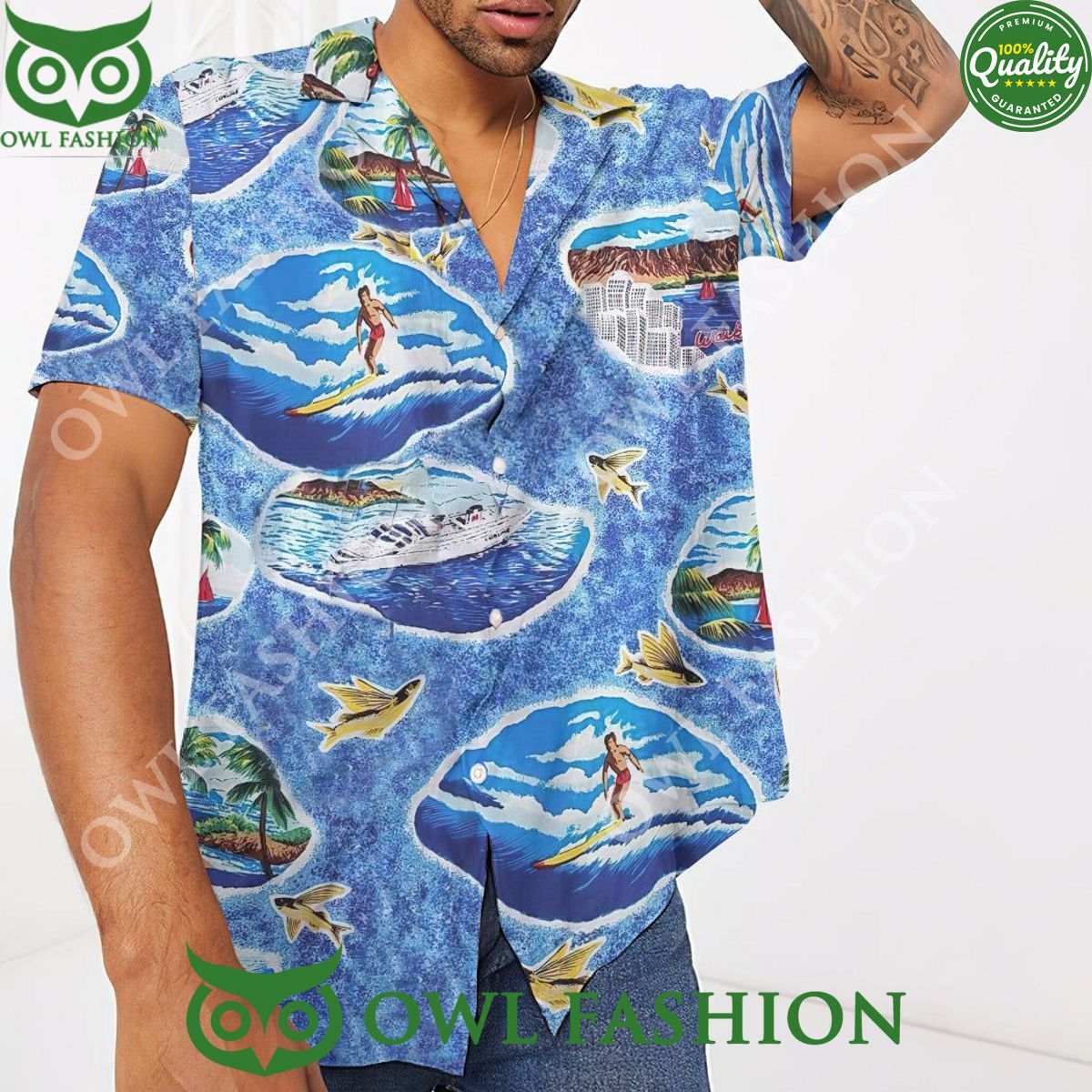 3D Honolulu Goose In Top Gun Custom Hawaiian Shirt