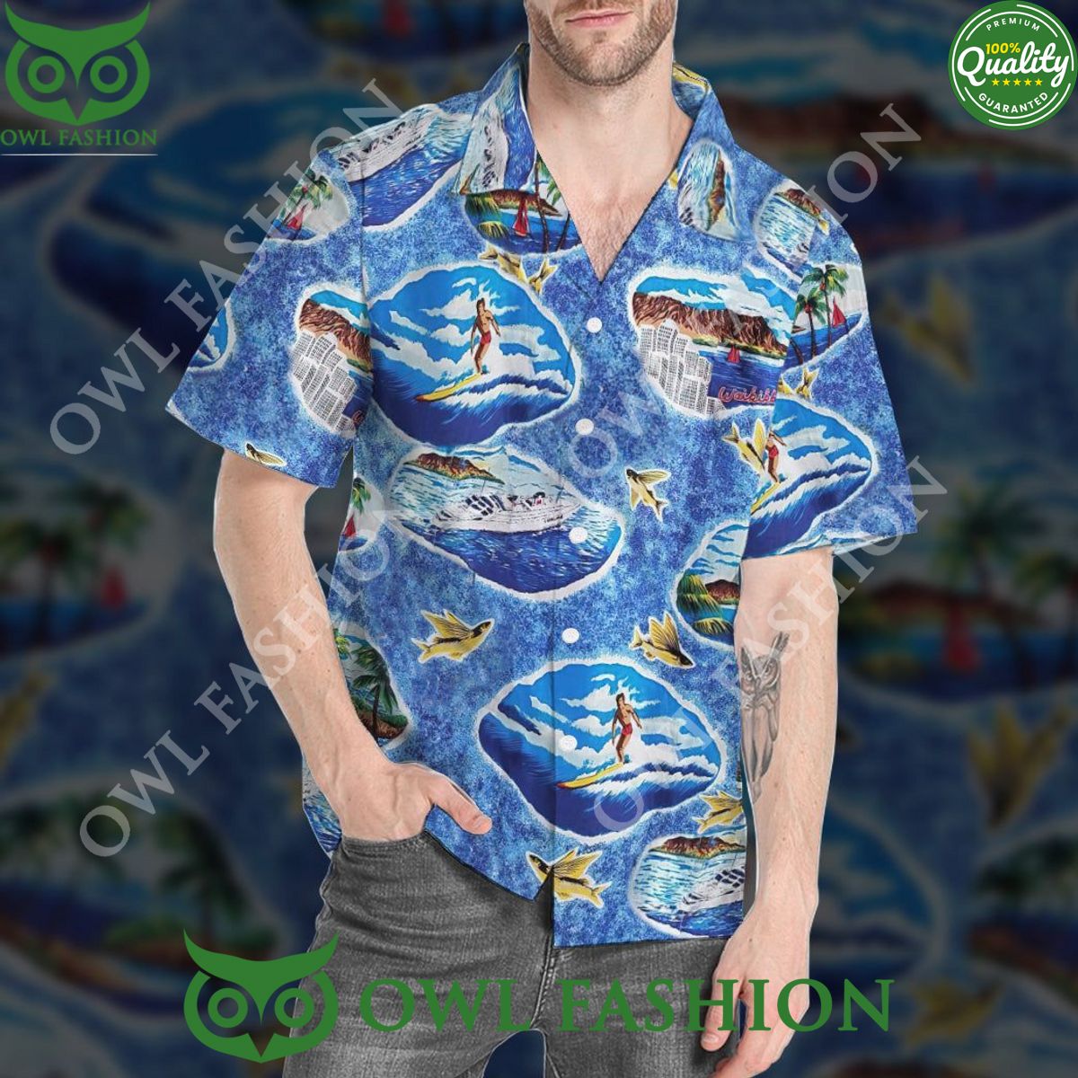3D Honolulu Goose In Top Gun Custom Hawaiian Shirt