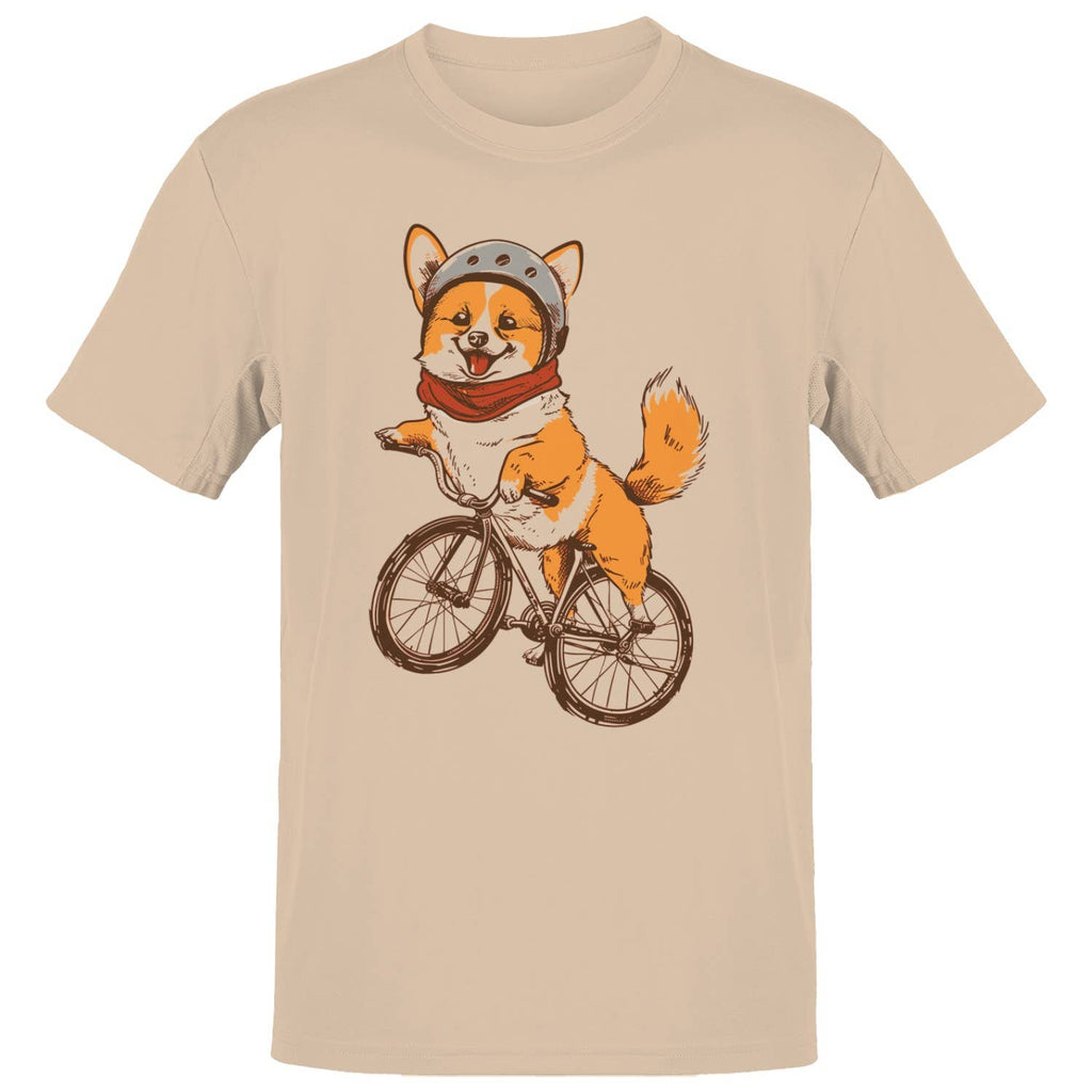 Shiba Inu Riding Bicycle Men's T-Shirt