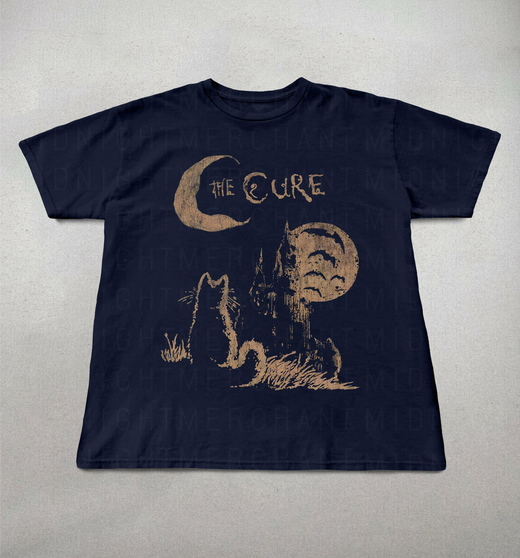 Cure Cat Tee 90s Alt Indie Rock Music Cat Lover Cure Fan Band Tee Cure (5)