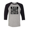 Black Lives Matter 3/4 Sleeve Raglan Baseball T-Shirt Casual Crewneck Hoodie, Sweatshirt | RetroVerseTees.com