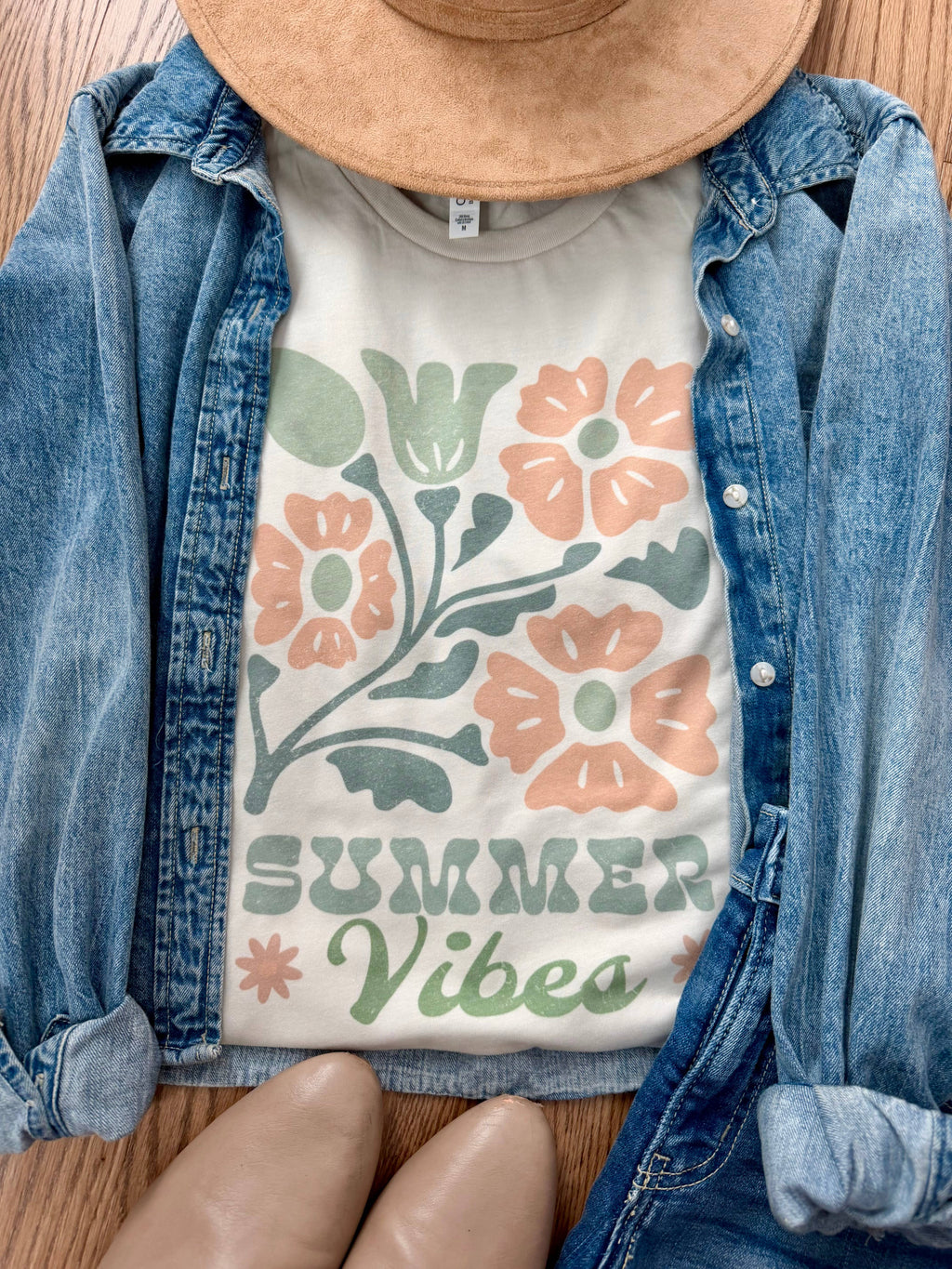 Floral Summer Vibes Graphic Tee