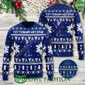 Tottenham Hotspur FC Christmas Pattern Blue 3D Ugly Sweater