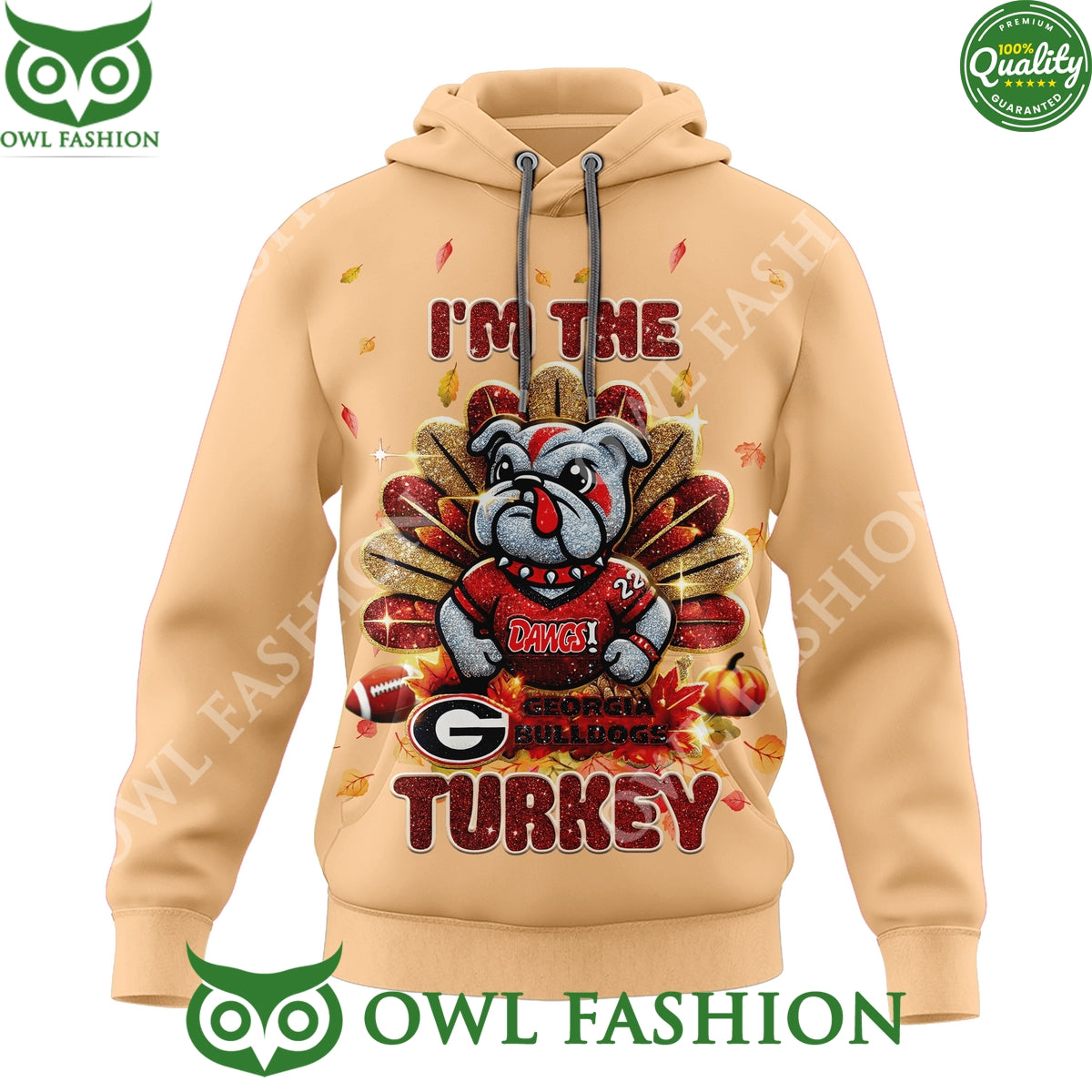 Georgia Bulldogs I’m The Turkey Dawgs Red 2D t Shirt