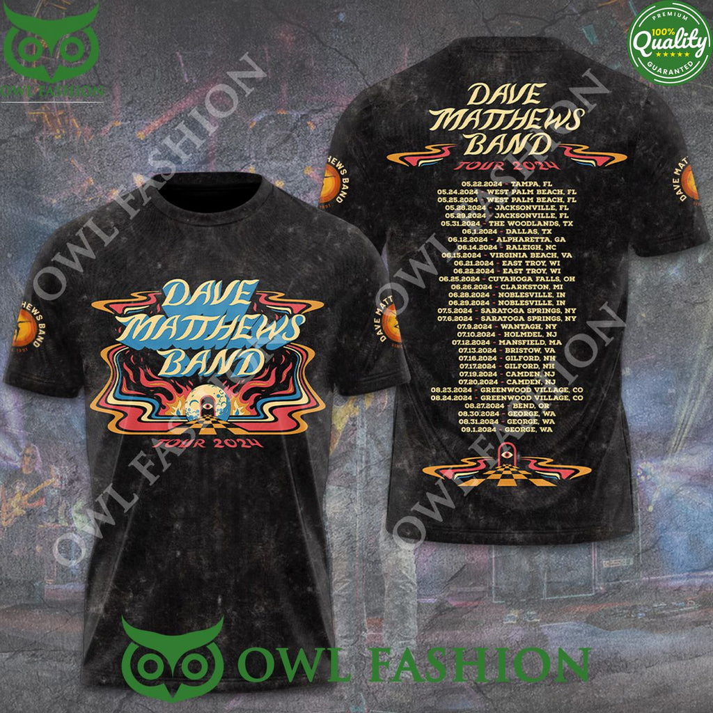 Dave Matthews Band Rock Tour 2024 USA 3D t shirt