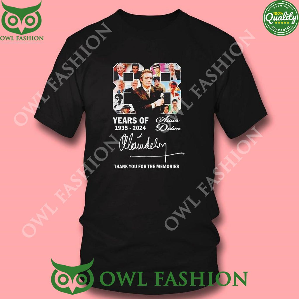 Alain Delon 88 Years Of The Memories 1935 2024 Limited Shirt