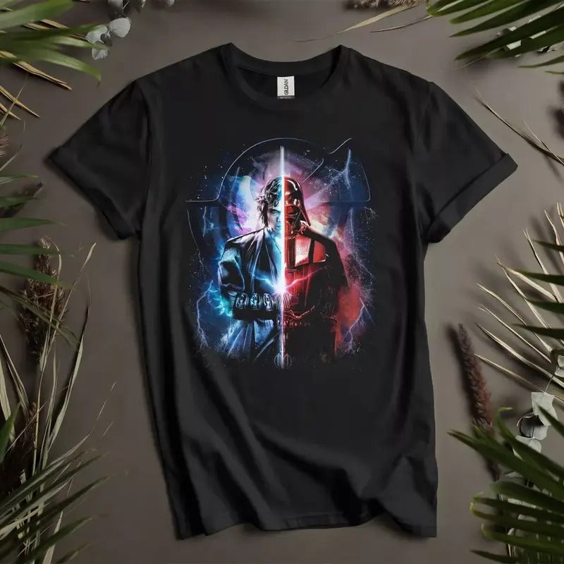 4nakin Skywalkr & Darth Vadr T-shirt, Cotton Unisex T-shirt, Streetwear Crewneck For Men Women Hoodie, Sweatshirt